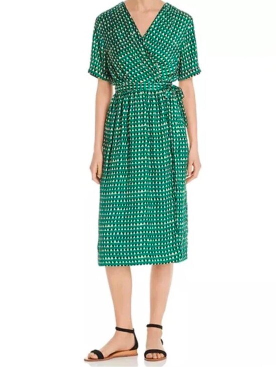 Scotch & Soda Dresses & Skirts - SCOTCH & SODA MAISON SCOTCH MIDI SATIN WRAP OVER PRINTED DRESS Size L